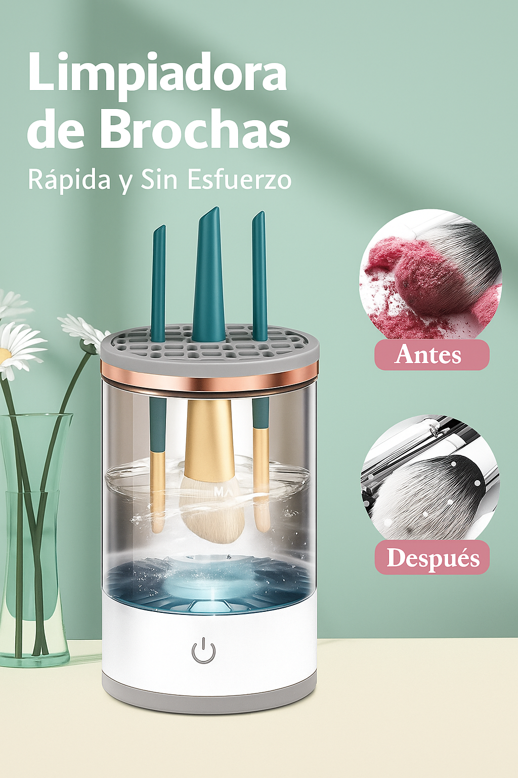 Limpiadora de Brochas – Piel Sana, Brochas Limpias